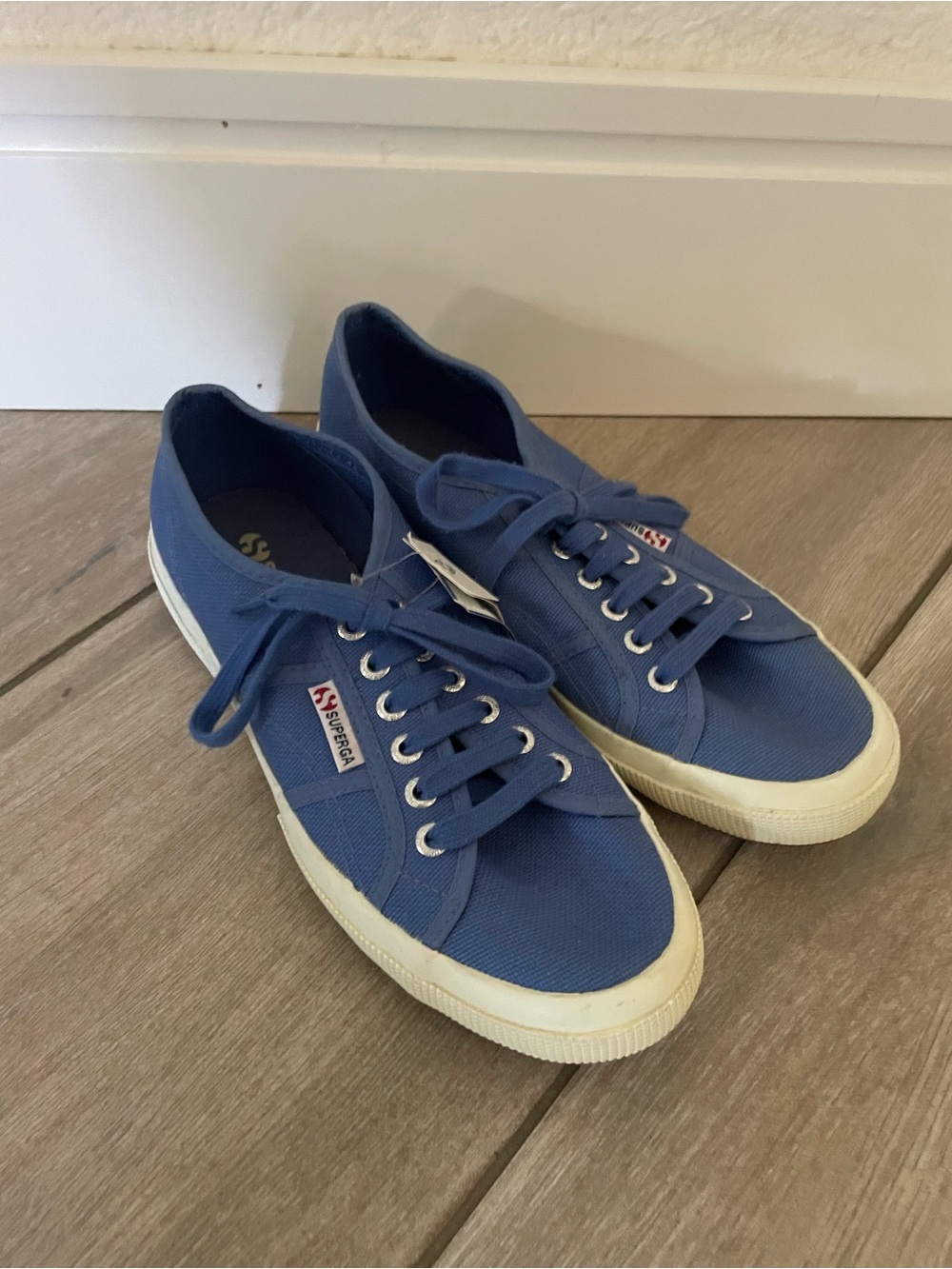 NWT Superga 2750 Cotu Classic Blue Canvas Sneakers Size 40